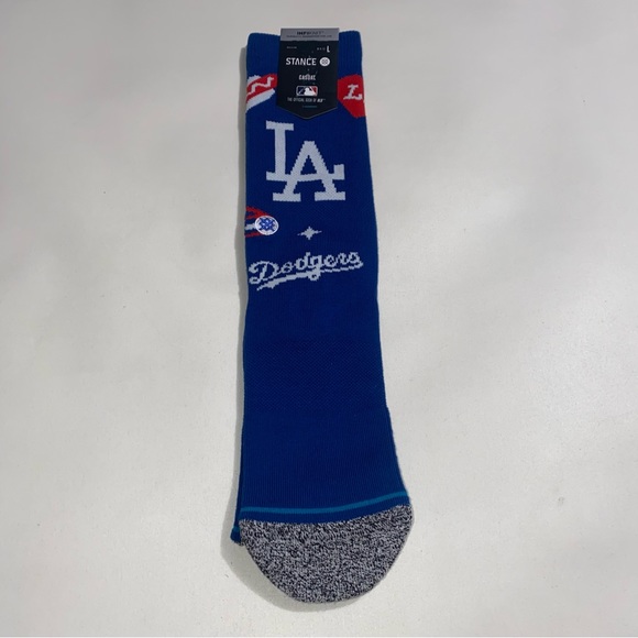 Stance x MLB Men's LA Landmark Dodgers Crew Socks Size Large L (9-13) - Picture 2 of 5